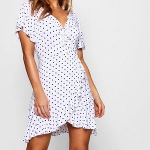 Polka dot ruffle dress